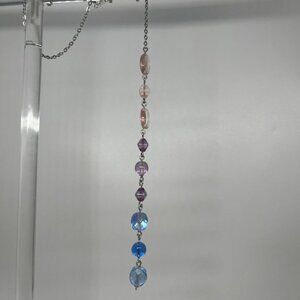 LGBTQ+ Pride Bisexual Flag Car Charm & Accessory | Silver | Handmade